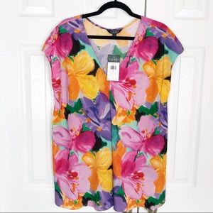 Gorgeous Lauren Ralph Lauren floral watercolor blouse